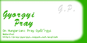 gyorgyi pray business card